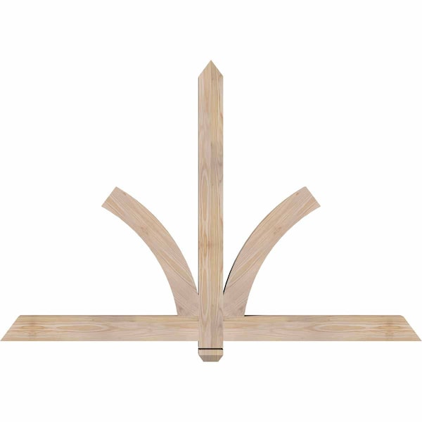 Ekena Millwork Redmond Smooth Timber Gable Bracket, Douglas Fir, 60"W x 40"H x 3 1/2"D x 3 1/2"F, 16/12 Pitch GBW060X40X0404RED00SDF - main